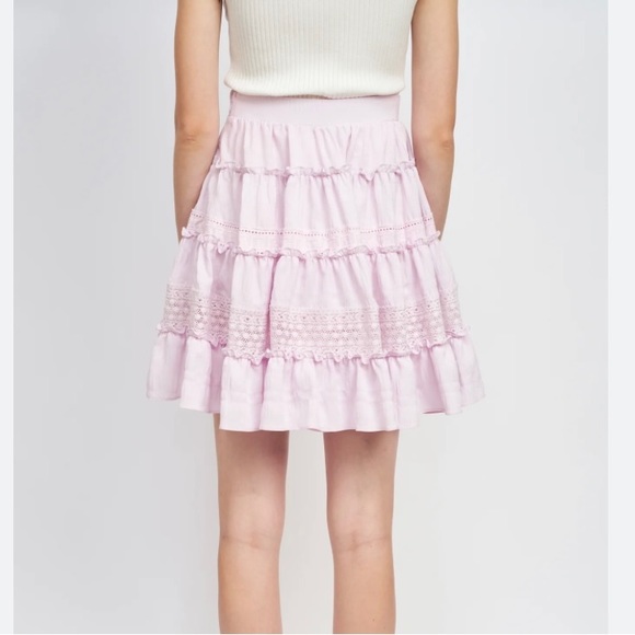 En Saison Mary Mini Skirt in Pink Lavender - Picture 4 of 6